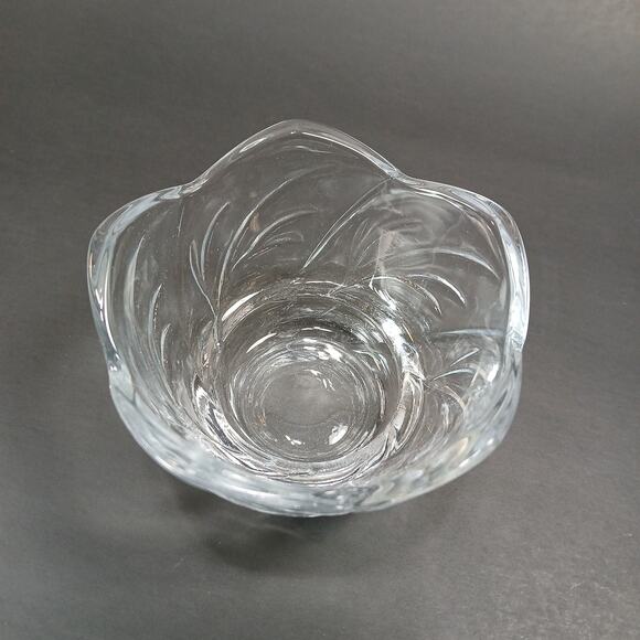 Vtg KIG Indonesia Decorative Clear Glass Tulip Votive Candle Holder, Ring Dish - Picture 6 of 9